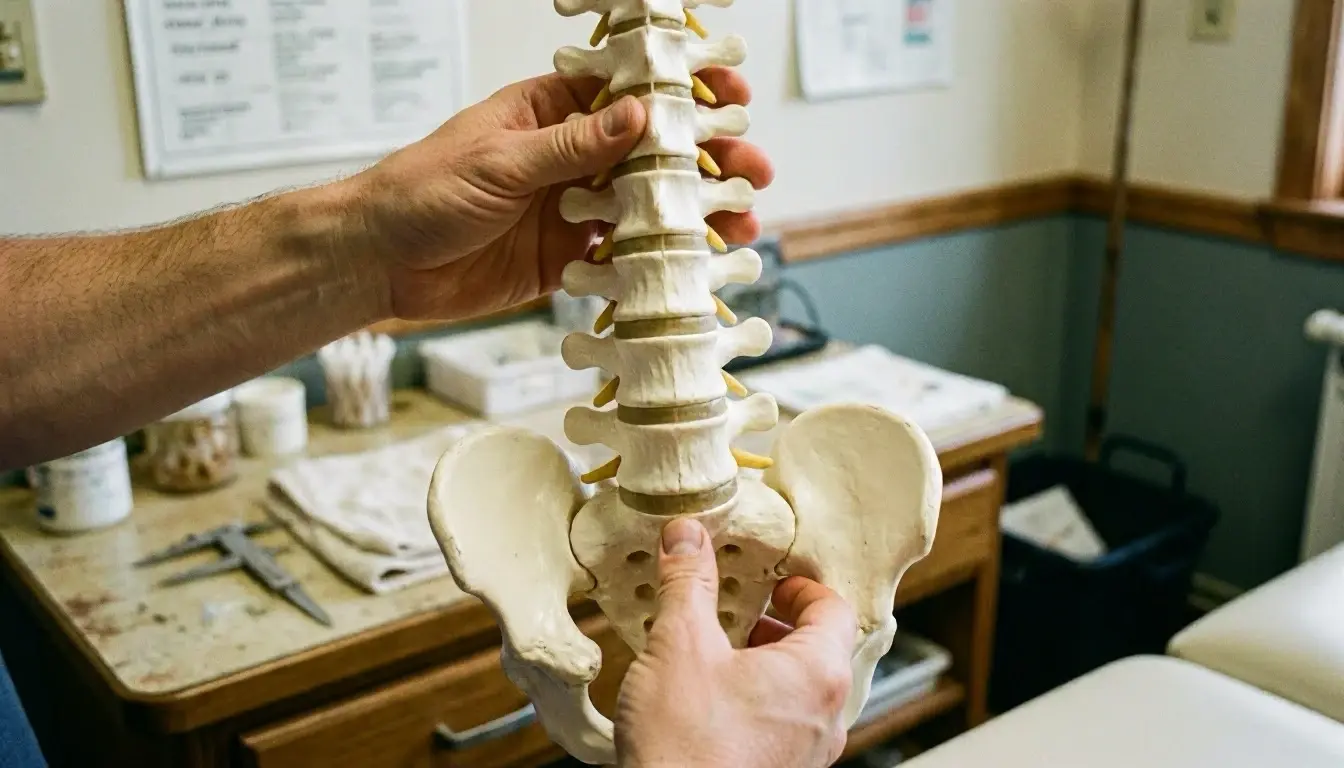Lumbar spine in Chiropractor: Lumbar spine is the lower part of the spine, made up of—visual guide